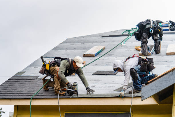 Professional Gutter Installation technician working in South Bethlehem, NY